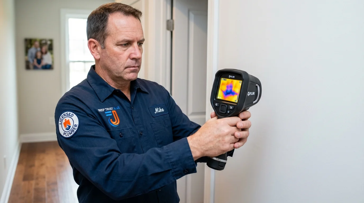 Thermal imaging leak detection by Johns Plumbing LLC in Four Oaks